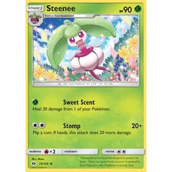 Sběratelská karetní hra Pokémon SUM 019/149 Steenee - Sun & Moon Stav: Excellent, Verze: REVERSE HOLO