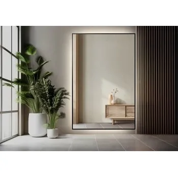 Zrcadlo Zrcadlo v černém rámu s osvětlením - 1201 LED - na míru