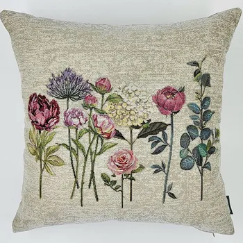 Dekorativní polštářek BYTEMA Gobelínový povlak na polštář FLORES TIME 45 x 45 cm