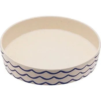 miska pro kočku BECOBOWL Bambusová miska pro kočku ocean waves 0,2 l