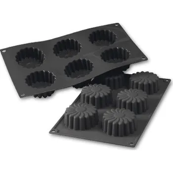 Martellato Silikonová forma sedmikráska - černá (6 ks)