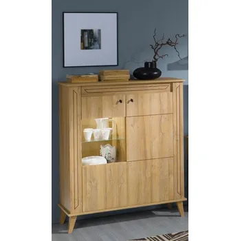 Knihovna Vitrína Soňa SN6 dub grand 109 cm