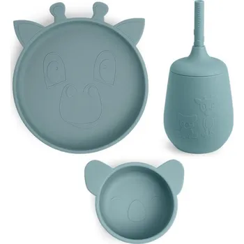 NUUROO Dian Silikonový jídelní set Lead