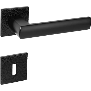 Dveřní kování TI - POPULAR - HR 4161 5SQ T1 rozety WC, klika/klika BS - Černá matná (153)