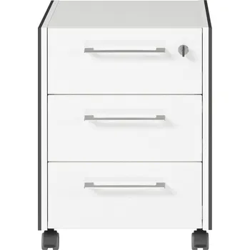 Zásuvkový kontejner Germania Bílo-šedý pojízdný kontejner Pasadena 42 x 49 cm