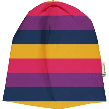 Kojenecká čepice Dětská čepice s podšívkou STRIPES PURPLE Maxomorra Velikost: 48/50
