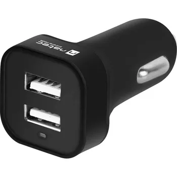 Natec nabíječka do auta CONEY, 1XUSB, 1XUSB-C, 48W