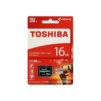 Paměťová karta Toshiba micro SDHC UHS1 16Gb Class10 4 + adaptér