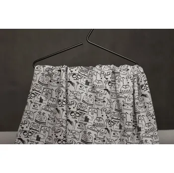 French terry teplákovina bavlněná - Dětský vzor strašidla 180 cm šíře