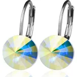 Ocelové náušnice s krystaly Swarovski, AB
