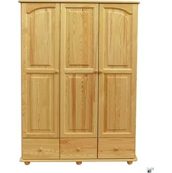 Šatní skříň Skříň 14 - masiv borovice Odstín: Borovice přírodní