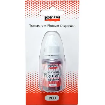 Speciální výtvarná barva Transparentní barvivo PENTART 20ml - červené