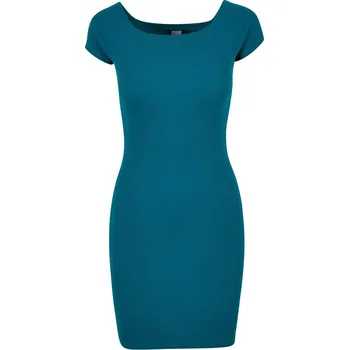 Dámské šaty Ladies Off Shoulder Rib Dress - watergreen 5XL