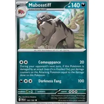 Volný čas Pokémon PAL 143/193 Mabosstiff - Paldea Evolved Stav: Near Mint, Verze: NORMAL