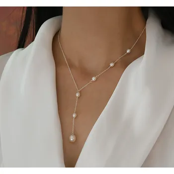 Náhrdelník For Silver Náhrdelník s přírodními sladkovodními perlami Elena - Stříbro 925