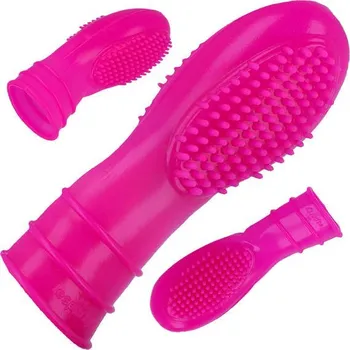 Návlek na penis LOLO návlek na prst s výstupky růžový