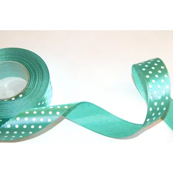 Stuha Stuha saténová s puntíkem, WSK6066, šíře 25 mm A / 1 metr