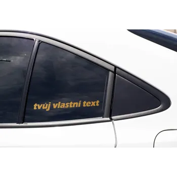 Samolepící dekorace Nálepka Tvůj vlastní text Barva: Zlatá, Velikost: Šířka 30cm