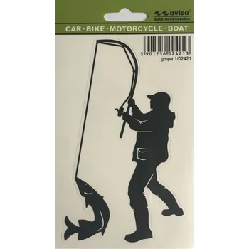 Samolepicí dekorace na vozidlo Samolepící dekory "AVISA" rybář černý
