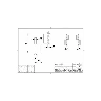 pant Satos Závěs k přivaření s praporkem 80x8,2x18mm PRAVÝ