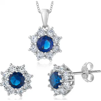 Souprava šperků SOFIA stříbrný set náušnice, přívěsek a řetízek COPZA55918+COEZB67866