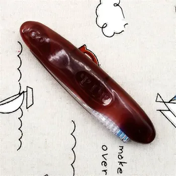 Zubní kartáček Skládací zubní kartáček s bambusovým uhlím - Tmavě červená