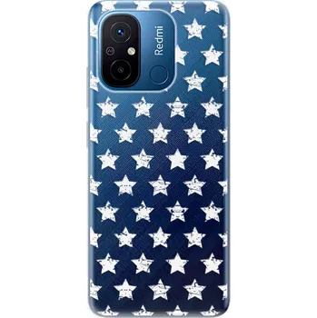 Pouzdro na mobilní telefon Odolné silikonové pouzdro iSaprio - Stars Pattern - white - Xiaomi Redmi 12C