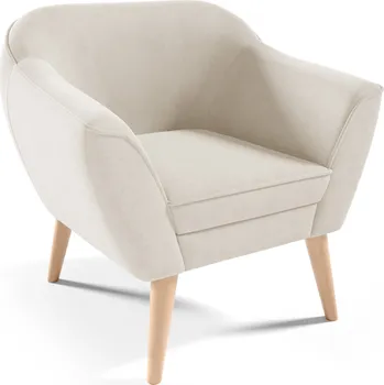 Sedací souprava Eka Křeslo FLIX Látka Velutto: Velutto 01 - Krémová, Výběr nohou: Přírodní