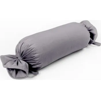 Dekorativní polštářek Sametový polštář válec bonbon Velvet Premium SVP-013 Šedý 15x40 cm