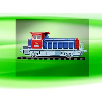 Nášivka DTF nažehlovačka s lokomotivou 10x4 cm (DTF nažehlovačka vlaky)