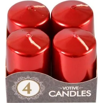 Svíčka svíčka adventní 60x40mm ČRV metalická lesk. (4ks)