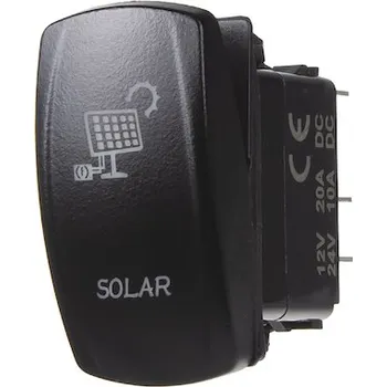 Auto elektroinstalace Rocker2 spínač SOLAR 12 - 24V, 47125