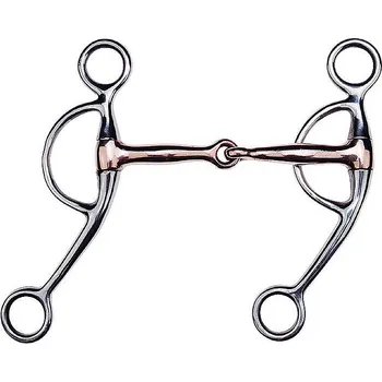 Udidlo pro koně Westernové udidlo - nerezová tréninková páka s mědí 13,5 cm