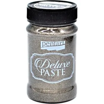 Speciální výtvarná barva Metalická Deluxe pasta PENTART 100ml - antracit