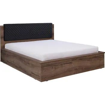 Postel DENVER mc | postel dvoulůžko + rošt 160x200 cm | dub monastery/ černá lesk