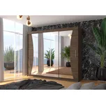 Šatní skříň s posuvnými dveřmi Diego - 250 cm Barva: Choco