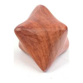 Masážní přístroj Dřevěný hexagonální bodový masážní míček - Červená