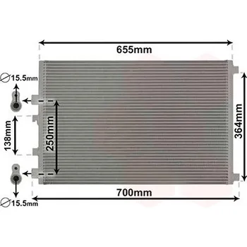 Klimatizace automobilu Kondenzátor, klimatizace VAN WEZEL 43005422