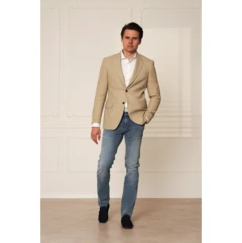Pánské sako Barva: Béžová, Velikost: 46, Střih: SLIM FIT