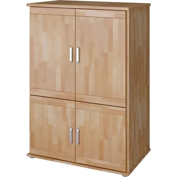 Šatní skříň Skříň Beta 2D Praktik - masiv buk Moření: Wenge, Členění skříně: Celošatní