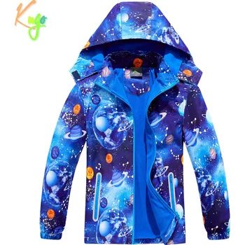 Chlapecká podzimní bunda, zateplená - KUGO B2858, modrá, planety Barva: Modrá, Velikost: 104