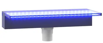 Dekorace jezírka Přelivový vodopád s RGB LED osvětlením 45 x 21 x 8 cm akryl