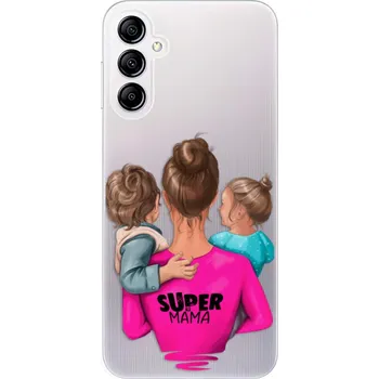 Pouzdro na mobilní telefon Odolné silikonové pouzdro iSaprio - Super Mama - Boy and Girl - Samsung Galaxy A14 / A14 5G
