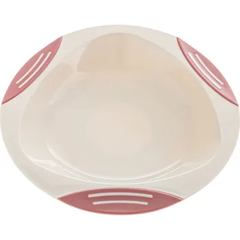 dětská jídelní sada Akuku Dětský talíř s přísavkou - růžový