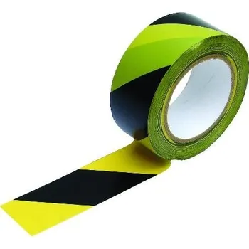 Výstražná páska páska výstražná 48mmx33m ŽL-ČER samolepicí levá