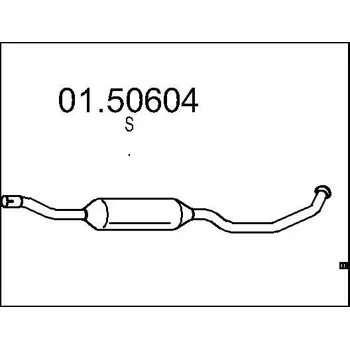 Auto-moto Střední tlumič výfuku MTS 01.50604