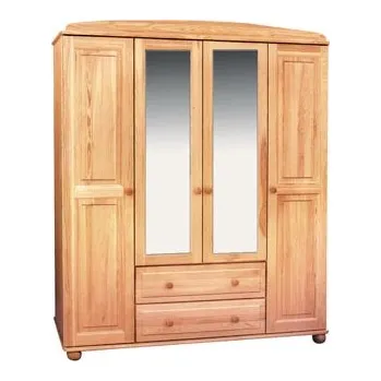 Šatní skříň Šatní skříň 51 - masiv borovice Odstín: Olše