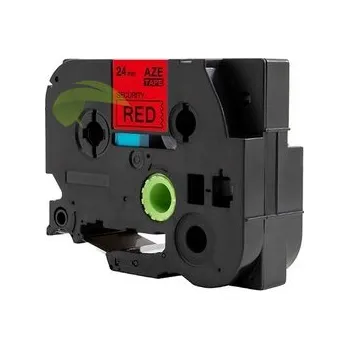 Pásek do tiskárny TONERSYP páska pro Brother TZe-SE5R, 24mm × 8m, černý tisk/červený podklad, plombovací