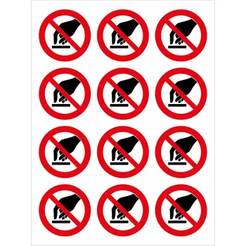 Nedotýkat se ISO 7010 samolepící vinylová fólie 30 mm aršík 15 ks