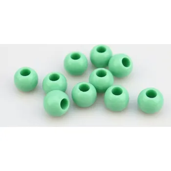 Dětské navlékací korálky Pro Háčkování Plastový korálek lesklý Ø 10x12 mm zelený - 10 ks